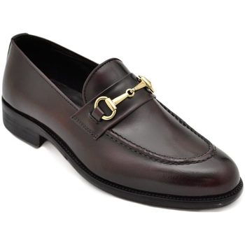 Image of Scarpe Malu Shoes Scarpe Scarpe mocassino uomo elegante morsetto dorato vera pelle semil