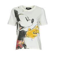 Abbigliamento Donna T-shirt maniche corte Desigual PLSD TO MEET U MICKEY Bianco