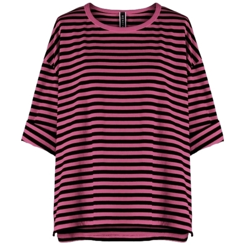 Abbigliamento Donna Top / Blusa Wendy Trendy Top 110641 - Black/Pink Rosa