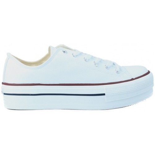 Scarpe Donna Sneakers Victoria 061100 Tribu Doble Lona Bambas de Mujer Bianco