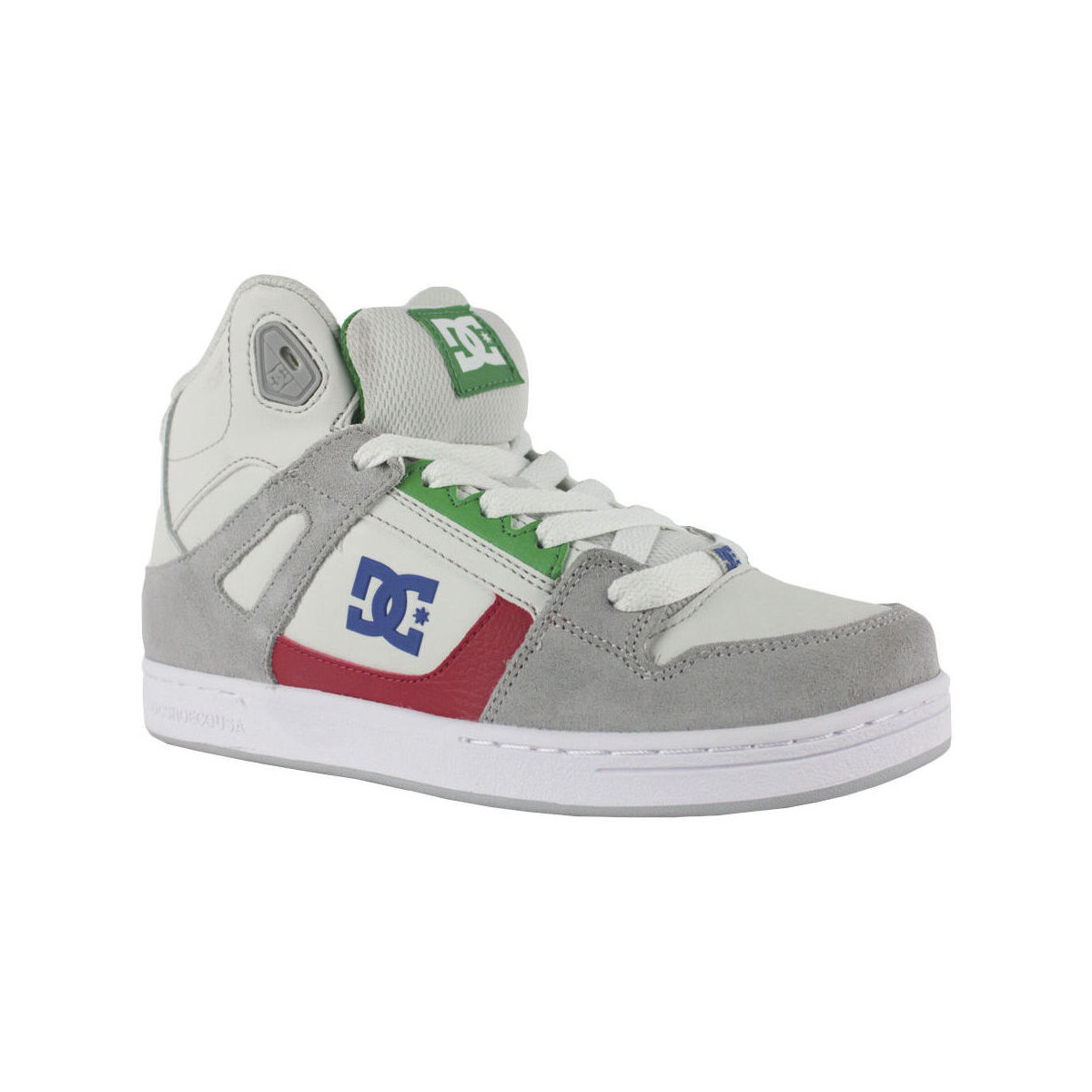 Scarpe Unisex bambino Sneakers DC Shoes Pure high-top ADBS100242 GREY/GREY/GREEN (XSSG) Grigio