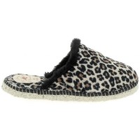 Scarpe Donna Pantofole La Maison De L'espadrille Mule Feutre Leopard Multicolore