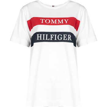 Abbigliamento Donna T-shirt maniche corte Tommy Hilfiger WW0WW25917 Bianco