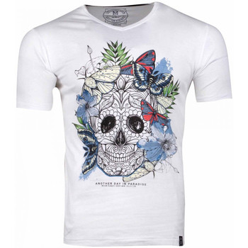 Abbigliamento Uomo T-shirt maniche corte La Maison Blaggio MB-MEXICO Bianco