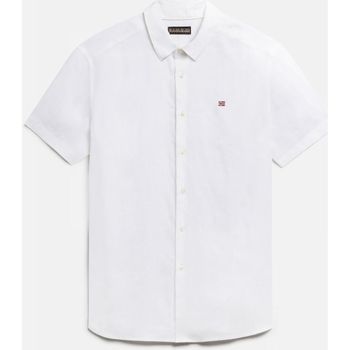 Abbigliamento Uomo Camicie maniche lunghe Napapijri G-CRETON SS - MP0A4G31-002 BRIGHT WHITE Bianco