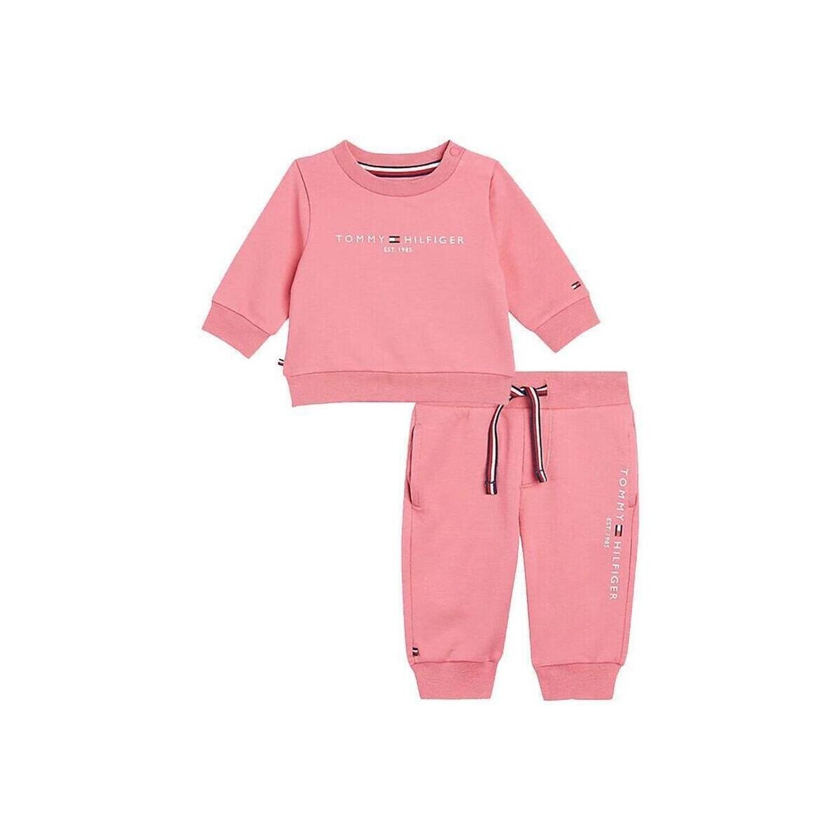 Abbigliamento Bambina Tuta jumpsuit / Salopette Tommy Hilfiger COMPLETO., 2PZ Rosa