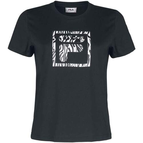 Abbigliamento Donna T-shirt & Polo Fila T-shirt  Bale Cropped Tee Donna Nero/Bianco Nero