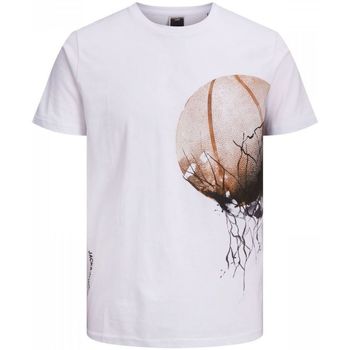 Abbigliamento Bambino T-shirt & Polo Jack & Jones 12210575 GRAPHIC TEE-WHITE Bianco