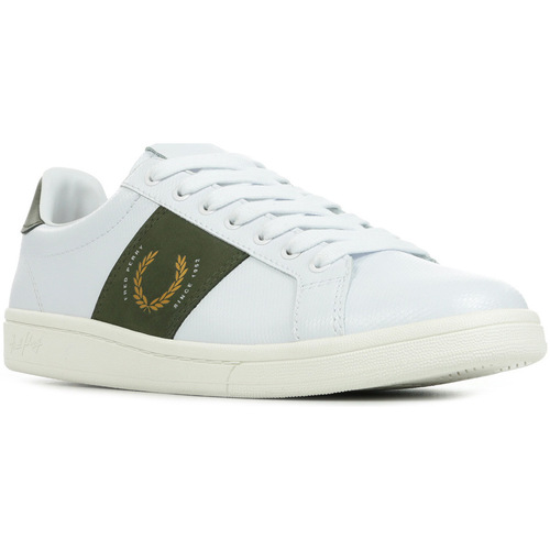 Scarpe Uomo Sneakers Fred Perry Pique Emb Bianco