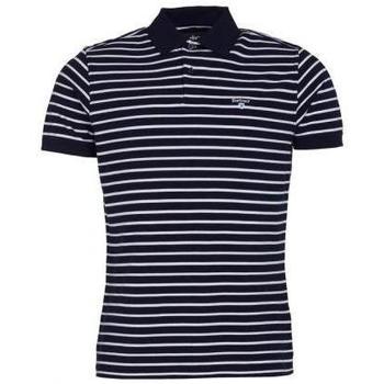 Abbigliamento Uomo T-shirt & Polo Barbour POLO RIGHE PIQUET BLU