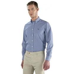 Abbigliamento Uomo Camicie maniche lunghe Harmont & Blaine - CAMICIA RIGA DUE TESSUTI Blu