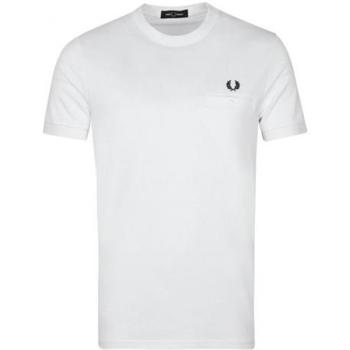 Abbigliamento Uomo T-shirt & Polo Fred Perry - T/SHIRT PIQUET CON TASCA Bianco
