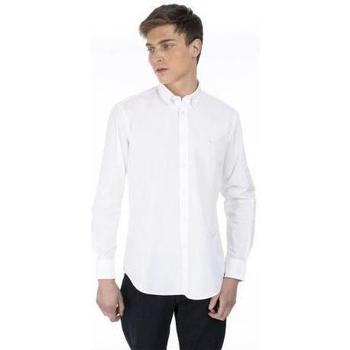 Abbigliamento Uomo Camicie maniche lunghe Harmont & Blaine CAMICIA COTONE TINTA  UNITA Bianco