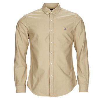 Abbigliamento Uomo Camicie maniche lunghe Polo Ralph Lauren SLBDPPCS-LONG SLEEVE-SPORT SHIRT Beige