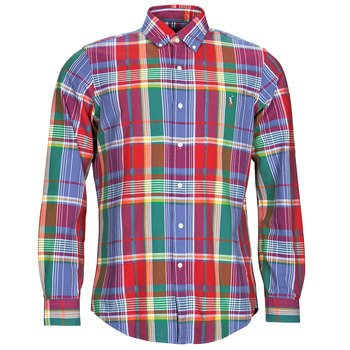Abbigliamento Uomo Camicie maniche lunghe Polo Ralph Lauren CUBDPPCS-LONG SLEEVE-SPORT SHIRT Madras / Red / Blue / Multi
