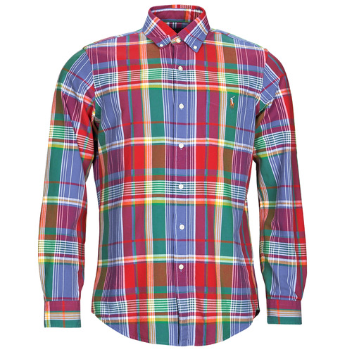 Abbigliamento Uomo Camicie maniche lunghe Polo Ralph Lauren CUBDPPCS-LONG SLEEVE-SPORT SHIRT Rosso / Blu
