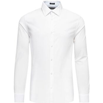 Abbigliamento Uomo Camicie maniche lunghe Guess M01H13 WCJQ0 ALAMEDA-FPP0 WHITE Bianco