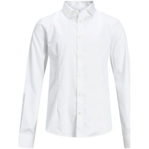 Abbigliamento Bambino Camicie maniche lunghe Jack & Jones 12151620 PARMA JR-WHITE Bianco