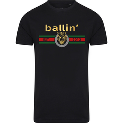 Abbigliamento Uomo T-shirt maniche corte Ballin Est. 2013 Tiger Lines Shirt Nero