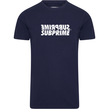 Abbigliamento Uomo T-shirt maniche corte Subprime Shirt Mirror Navy Blu