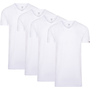 Abbigliamento Uomo T-shirt maniche corte Cappuccino Italia 4-Pack T-shirts Bianco