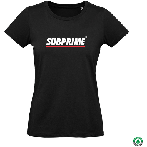 Abbigliamento Donna T-shirt maniche corte Subprime Wmn Tee Stripe Black Nero