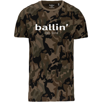 Abbigliamento Uomo T-shirt maniche corte Ballin Est. 2013 Army Camouflage Shirt Verde