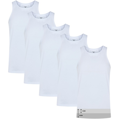 Abbigliamento Uomo T-shirt maniche corte Cappuccino Italia 5-Pack Corrigerend Onderhemd Bianco