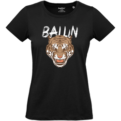 Abbigliamento Donna T-shirt maniche corte Ballin Est. 2013 Tiger Shirt Nero