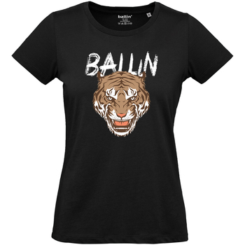 Abbigliamento Donna T-shirt maniche corte Ballin Est. 2013 Tiger Shirt Nero