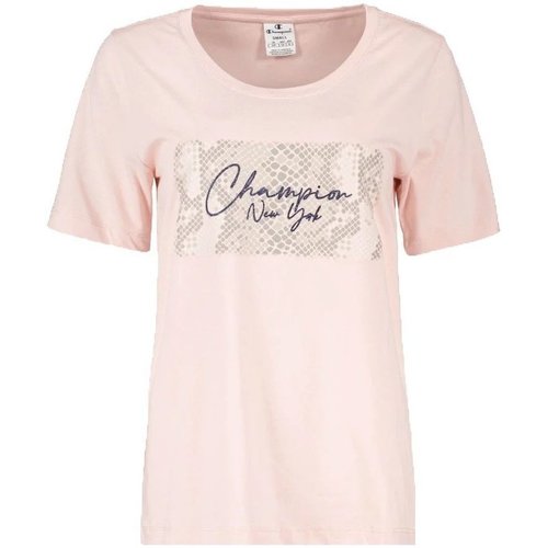 Abbigliamento Donna T-shirt maniche corte Champion T-Shirt Donna Lady Jersey Rosa