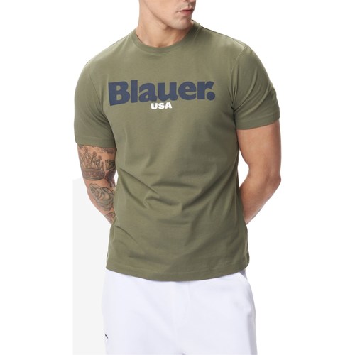 Abbigliamento Uomo T-shirt maniche corte Blauer 22SBLUH02139-004547 Verde