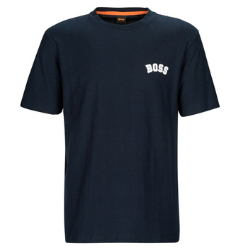 Abbigliamento Uomo T-shirt maniche corte BOSS T-Prep Marine / Bianco