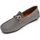 Scarpe Uomo Mocassini Malu Shoes Mocassino barca uomo grigio con morsetto argento made in italy Grigio