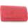Borse Donna Borse a mano Made In Italia Pochette rettangolare in camoscio rosso con catena e chiusura c Rosso