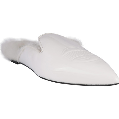 Scarpe Donna Sandali Chiara Ferragni sandali mules a punta da donna in vernice bi Bianco