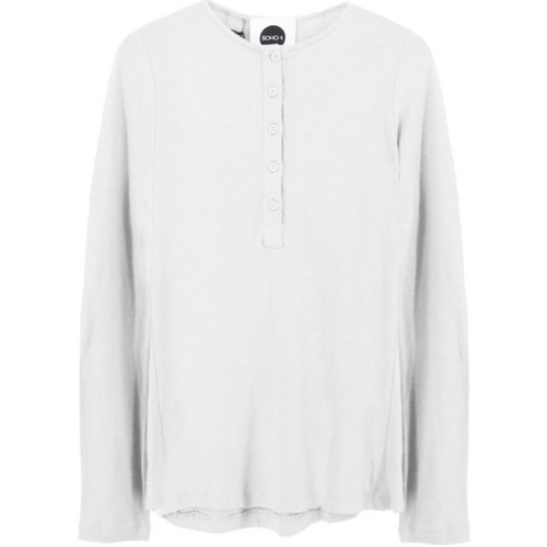 Abbigliamento Donna T-shirt & Polo Soho-T Petra Maglia Serafino Bianco Bianco