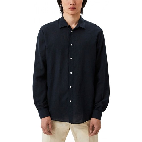 Abbigliamento Uomo T-shirt & Polo Liu Jo Camicia Lino Tencel Collo Regular Blu Blu