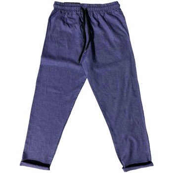 Abbigliamento Uomo Jeans Ko Samui Tailors Pantalone In Lino Blu Blu