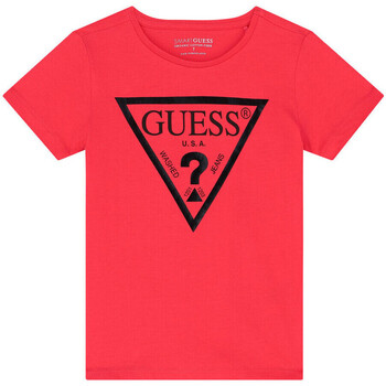 Abbigliamento Bambina T-shirt maniche corte Guess G-J73I56K8HM0 Rosa