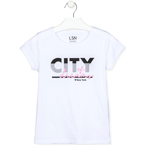 Abbigliamento Unisex bambino T-shirt maniche corte Losan 21G-1302AL Bianco