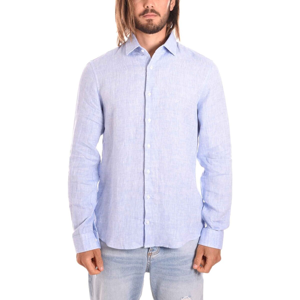 Abbigliamento Uomo Camicie maniche lunghe Calvin Klein Jeans K10K109286 Blu