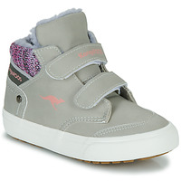 Scarpe Bambina Sneakers alte Kangaroos KAVU PRIMO Grigio / Rosa