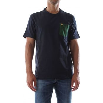 Abbigliamento Uomo T-shirt & Polo Lyle & Scott TS831V CONTRAST PKT TEE-W743 DARK NAVY/ENGLISH GREEN Blu