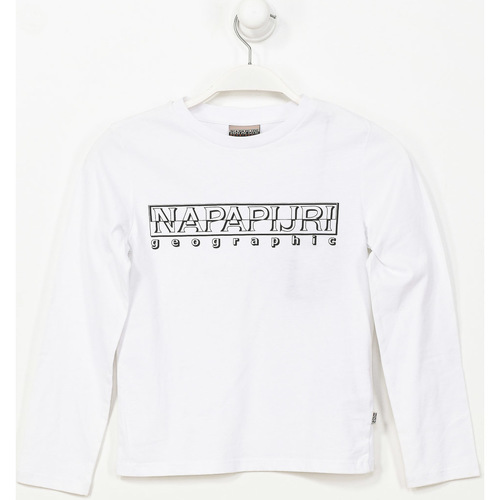 Abbigliamento Bambino T-shirts a maniche lunghe Napapijri N0CIWK-002 Bianco