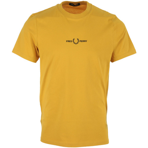Abbigliamento Uomo T-shirt maniche corte Fred Perry Embroidered T-Shirt Giallo