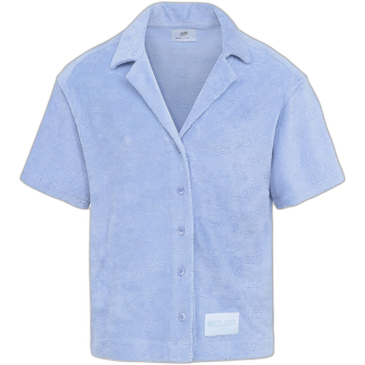 Abbigliamento Uomo Camicie maniche lunghe Sixth June Chemise  Monogram Towel Blu