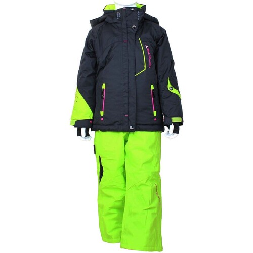 Abbigliamento Bambina Pantaloni Peak Mountain Ensemble de ski fille FAMIC Nero