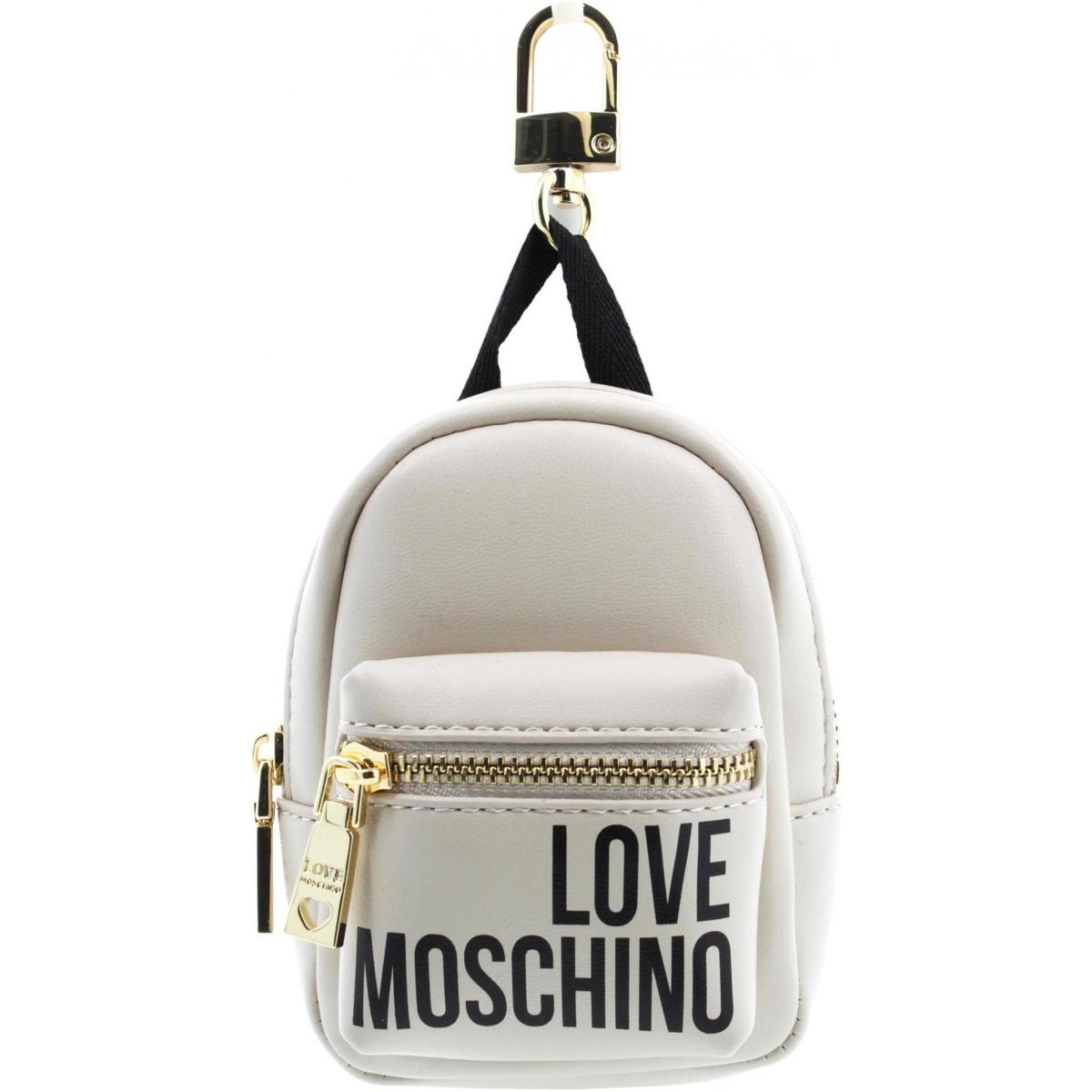 Accessori Donna Ganci porta-borse Love Moschino donna bags charms JC6400PP1ELT0110 Bianco