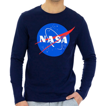 Abbigliamento Uomo T-shirts a maniche lunghe Nasa -NASA10T Blu